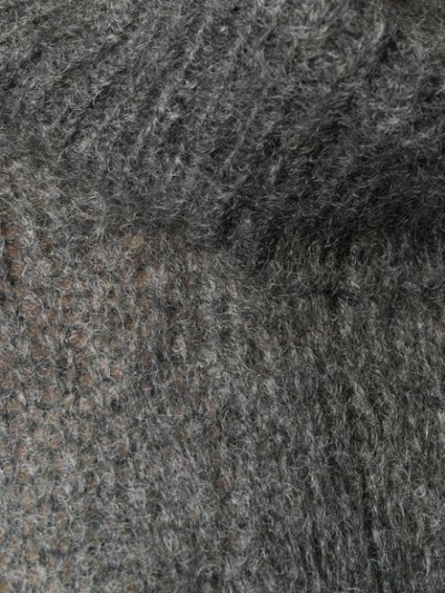 Shop Prada Chunky Knit Sweater In Grey