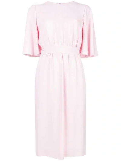 Shop Giambattista Valli Cape Effect Midi Dress - Pink