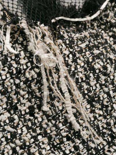 Shop Almaz Contrast Tweed Mini Skirt In Grey