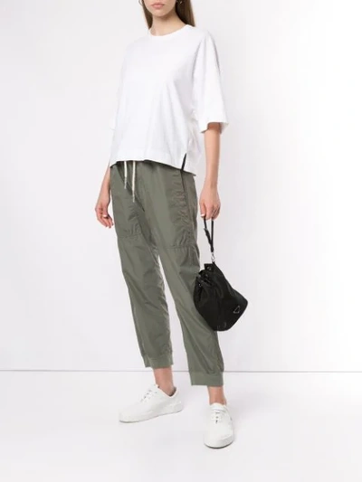 Shop Bassike Utility Cotton Jersey Pant In Imperial Army