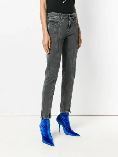 Shop Givenchy Skinny Lightning Jeans In Grey