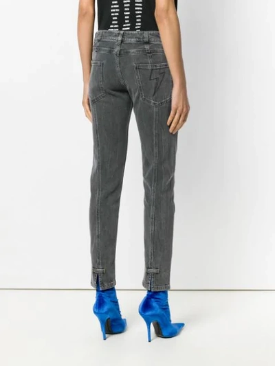 Shop Givenchy Skinny Lightning Jeans In Grey