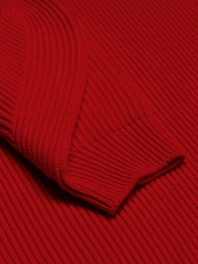 Shop Stella Mccartney Ribbed Oversized Sweater In Red