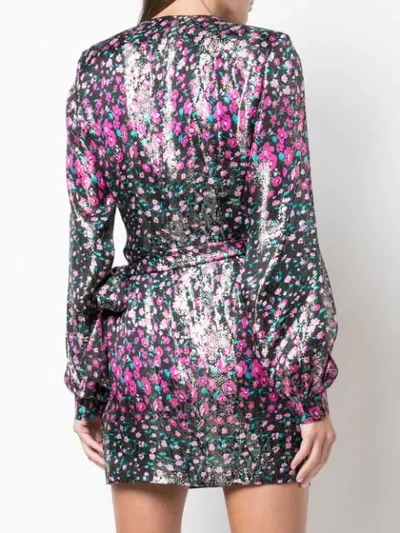 Raquel Diniz Eugenia Short Lamé Dress In Black