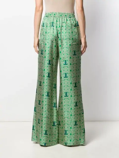 Shop Lanvin Drawstring Waist Trousers In Green