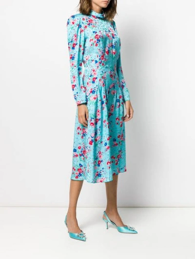 Shop Marc Jacobs Floral Print Dress In Blue