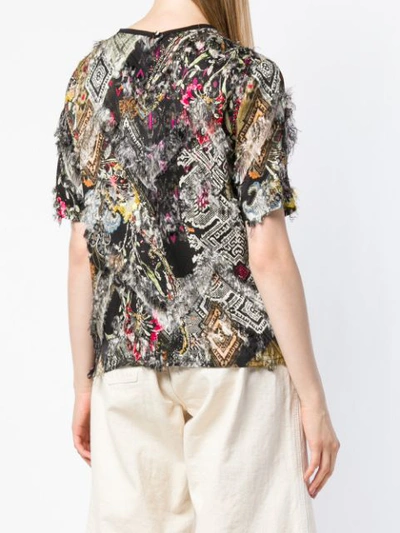 Shop Etro Printed Blouse In Neutrals