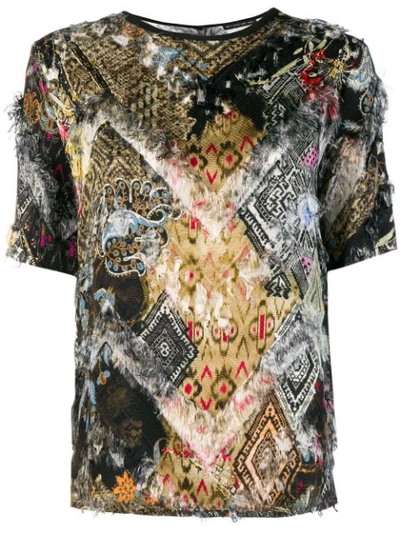 Shop Etro Printed Blouse In Neutrals