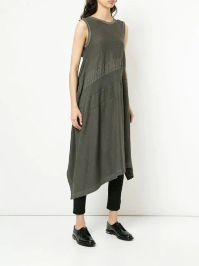 Shop Y's Asymmetric Hem Dress In Grey