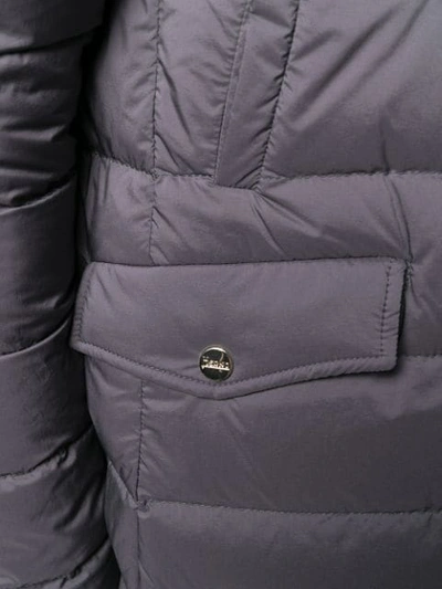 Shop Herno Reversible Padded Coat In Grey