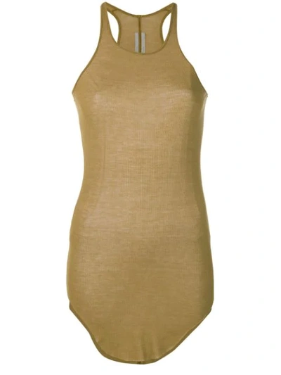 Shop Rick Owens Knitted Tank Top In Neutrals