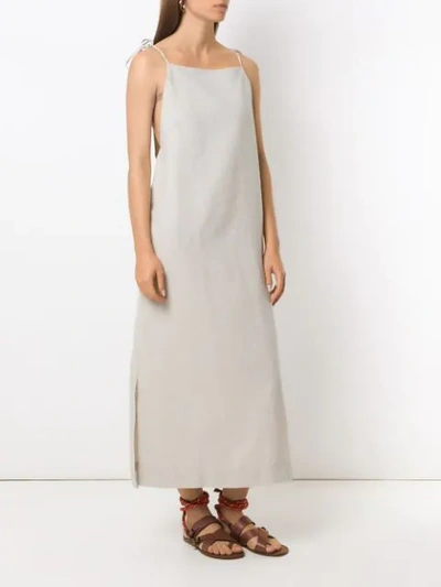 Shop Osklen Natural Rustic Dress In Grey