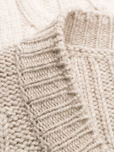 Shop Jacquemus Layered Style Knitted Jumper In Neutrals