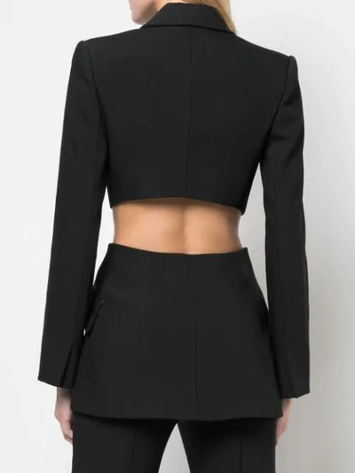 Shop Carolina Herrera Cut-out Fitted Jacket In Black