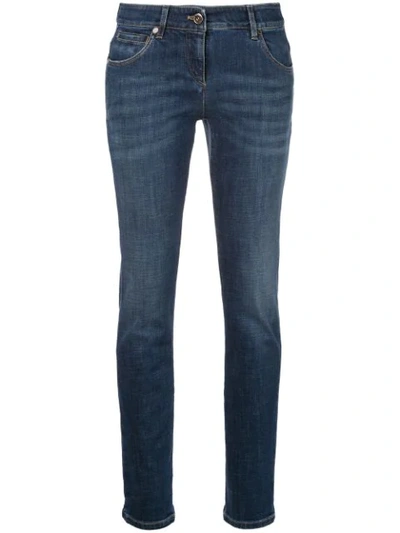 Shop Brunello Cucinelli High Waisted Skinny Denim Jeans In Blue