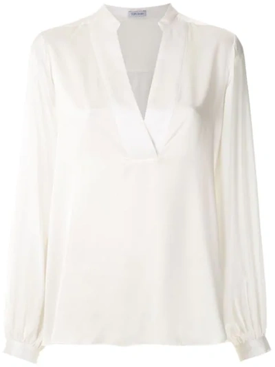 Shop Tufi Duek Silk Shirt In White