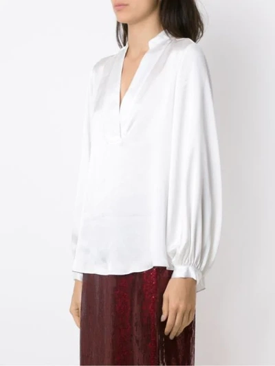 Shop Tufi Duek Silk Shirt In White