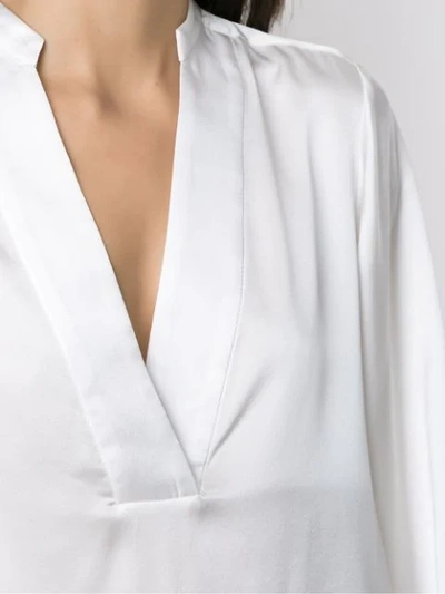 Shop Tufi Duek Silk Shirt In White