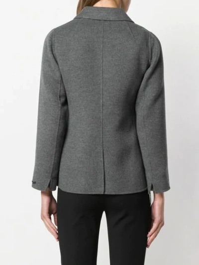 Shop Max Mara 's  Buttoned Up Fitted Jacket - Grey