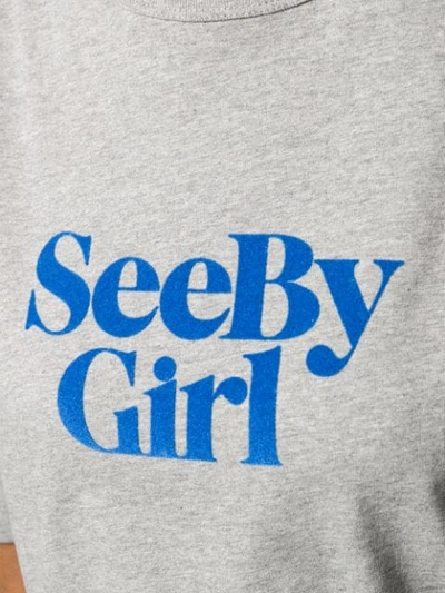 Shop See By Chloé 'seeby Girl' T-shirt In Grey
