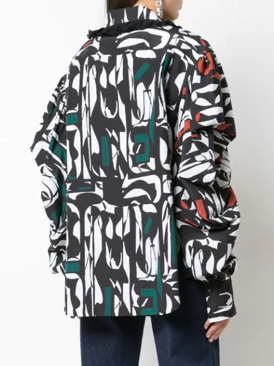 Shop Adeam Oversized Printed Blouse In Multicolour