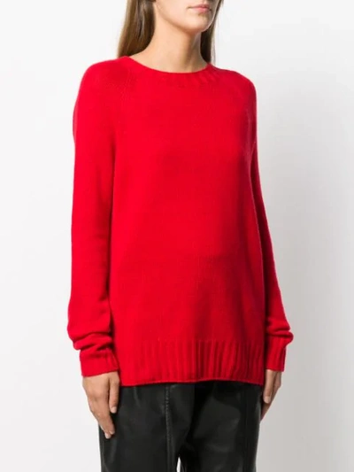 Shop Aragona Crew Neck Sweater In Red