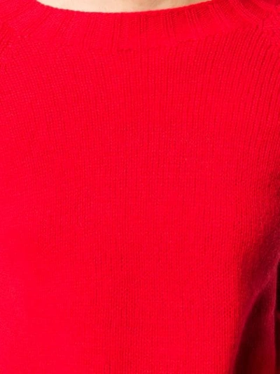 Shop Aragona Crew Neck Sweater In Red