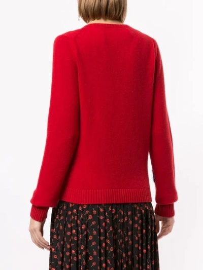 Shop N°21 Anchor Intarsia Jumper In Red