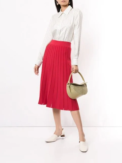 PLEATED KNIT SKIRT