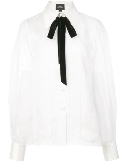 Shop Marc Jacobs Bow-tie Detail Blouse In White