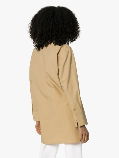 Shop Fendi Edwardian Collar Shirt In Brown