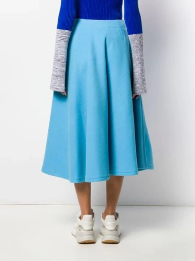 Shop Courrèges Flared Skirt In 410 Sky Blue