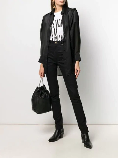 Shop Saint Laurent High-rise Skinny Jeans In Black