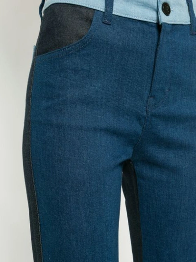 Shop Victoria Victoria Beckham Patch Detail Jeans - Blue