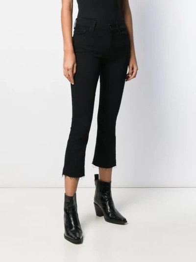 Shop 7 For All Mankind Cropped Flared Jeans In Black