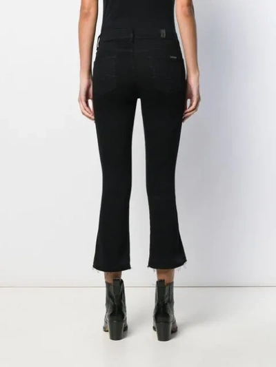 Shop 7 For All Mankind Cropped Flared Jeans In Black