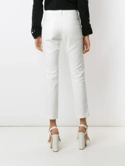 Shop Andrea Bogosian Pomodoro Cropped Trousers In White
