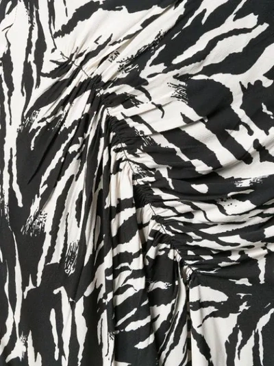 Shop N°21 Zebra Ruched Short Skirt In Black ,white