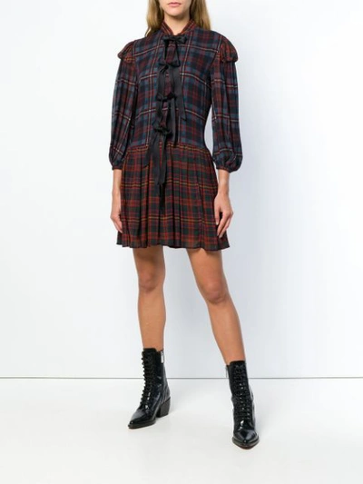 Shop Philosophy Di Lorenzo Serafini Tartan Mini Dress - Black