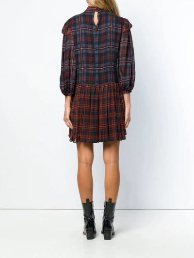 Shop Philosophy Di Lorenzo Serafini Tartan Mini Dress - Black