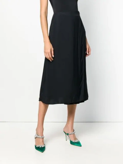 Shop Prada Safety Buckle Fastening Skirt In Black