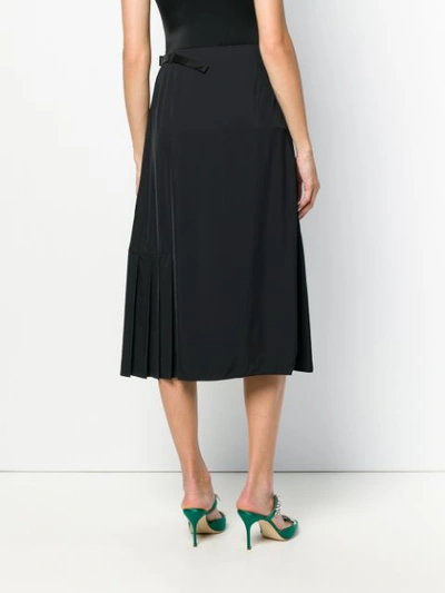 Shop Prada Safety Buckle Fastening Skirt In Black