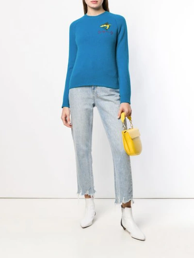 Shop Rag & Bone Embroidered Detail Sweater In Blue