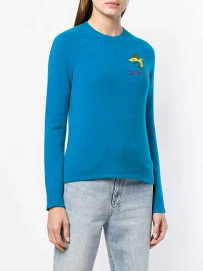 Shop Rag & Bone Embroidered Detail Sweater In Blue