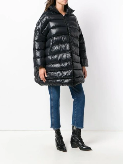 Shop Hache Oversized Puffer Coat - Black