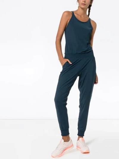 Shop Sweaty Betty Beautify Jumpsuit In Beetle Blue