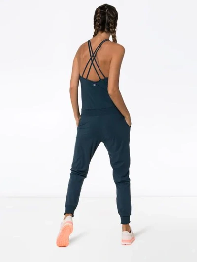 Shop Sweaty Betty Beautify Jumpsuit In Beetle Blue