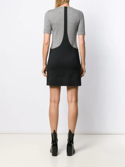 Shop Givenchy Two-tone T-shirt Dress In Black