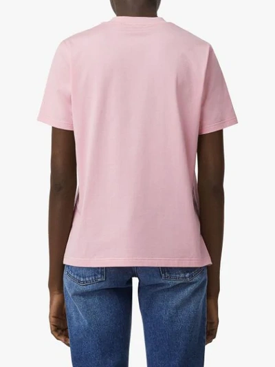 Shop Burberry Logo Print T-shirt In Pink