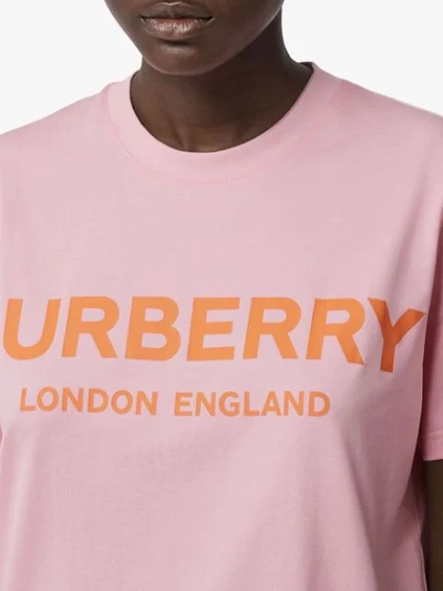 Shop Burberry Logo Print T-shirt In Pink